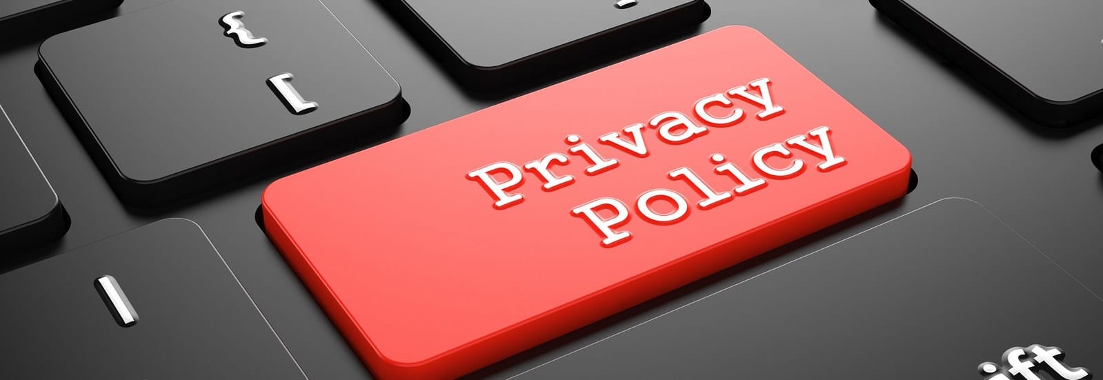 Privacy Policy on Red Keyboard Button.